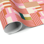 Retro Geometric Abstrakt Mosaic Geschenkpapier (Rolleneckpunkt)