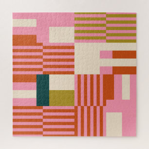 Retro Geometric Abstrakt Mosaic Puzzle