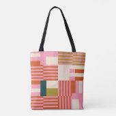 Retro Geometric Abstrakt Mosaic Tasche (Rückseite)