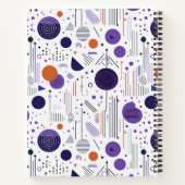 Retro Geometric Abstrakt Pat3 Lila Orange ID1067 Notizblock (Rückseite)