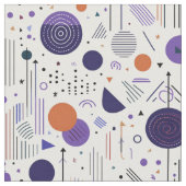 Retro Geometric Abstrakt Pat3 Lila Orange ID1067 Stoff (Nahaufnahme)