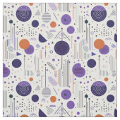 Retro Geometric Abstrakt Pat3 Lila Orange ID1067 Stoff (Muster)