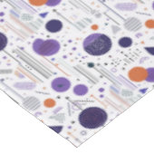 Retro Geometric Abstrakt Pat3 Lila Orange ID1067 Tischdecke (Schrägansicht)