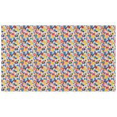 Retro Geometric Abstrakt Pat#10 Navy Red ID1067 Tischdecke (Vorderseite (Horizontal))