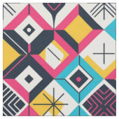 Retro Geometric Abstrakt Pat#12 Multi Color ID1067 Stoff (Nahaufnahme)