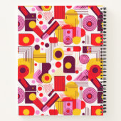 Retro Geometric Abstrakt Pat#13 Red Orange ID1067 Notizblock (Rückseite)