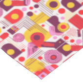 Retro Geometric Abstrakt Pat#13 Red Orange ID1067 Tischdecke (Schrägansicht)