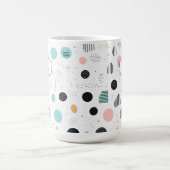 Retro Geometric Abstrakt Pat#1 Aquamarin Pink ID10 Kaffeetasse (Mittel)