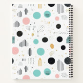 Retro Geometric Abstrakt Pat#1 Aquamarin Pink ID10 Notizblock (Rückseite)