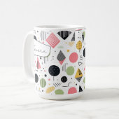 Retro Geometric Abstrakt Pat#2 Sage Pink ID1067 Kaffeetasse (Vorderseite Links)