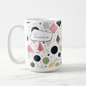 Retro Geometric Abstrakt Pat#2 Sage Pink ID1067 Kaffeetasse (Links)