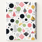 Retro Geometric Abstrakt Pat#2 Sage Pink ID1067 Notizblock (Rückseite)