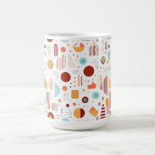 Retro Geometric Abstrakt Pat#5 Brick Gold ID1067 Kaffeetasse (Mittel)