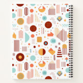 Retro Geometric Abstrakt Pat#5 Brick Gold ID1067 Notizblock (Rückseite)