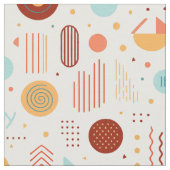 Retro Geometric Abstrakt Pat#5 Brick Gold ID1067 Stoff (Nahaufnahme)