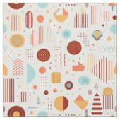 Retro Geometric Abstrakt Pat#5 Brick Gold ID1067 Stoff (Muster)