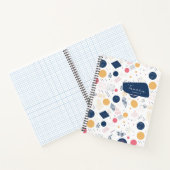 Retro Geometric Abstrakt Pat#6 Navy Rose ID1067 Notizblock (Innenseite)