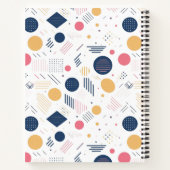 Retro Geometric Abstrakt Pat#6 Navy Rose ID1067 Notizblock (Rückseite)