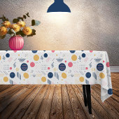 Retro Geometric Abstrakt Pat#6 Navy Rose ID1067 Tischdecke