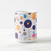 Retro Geometric Abstrakt Pat#7 Indigonummer 1067 Kaffeetasse (Mittel)
