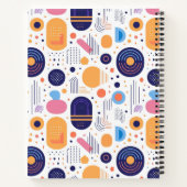 Retro Geometric Abstrakt Pat#7 Indigonummer 1067 Notizblock (Rückseite)