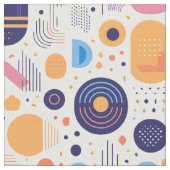 Retro Geometric Abstrakt Pat#7 Indigonummer 1067 Stoff (Nahaufnahme)