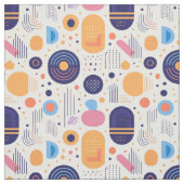 Retro Geometric Abstrakt Pat#7 Indigonummer 1067 Stoff (Muster)