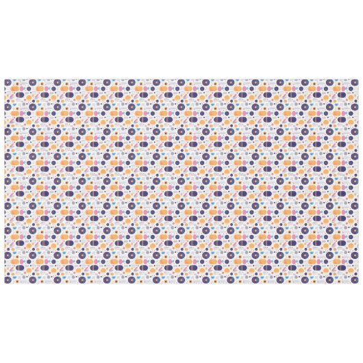 Retro Geometric Abstrakt Pat#7 Indigonummer 1067 Tischdecke (Vorderseite (Horizontal))