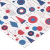 Retro Geometric Abstrakt Pat#9 Navy Red ID1067 Tischdecke (Schrägansicht)