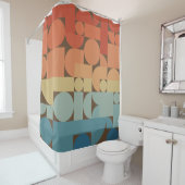 Retro Geometric Art 70er Style Duschvorhang (Beispiel)