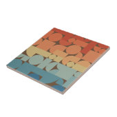 Retro Geometric Art 70er Style Fliese (Seite)