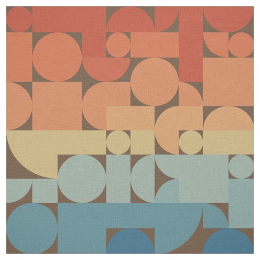 Retro Geometric Art 70er Style Stoff (Muster)