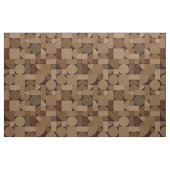 Retro Geometric Art Coffee Brown Stoff (Fat Quarter (45,7 x 55,9 cm))
