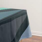 Retro Geometric Art Dreiecke Schwarz Aquamarin Tischdecke (Beispiel)
