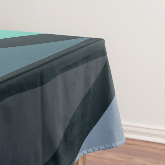 Retro Geometric Art Dreiecke Schwarz Aquamarin Tischdecke (Beispiel)