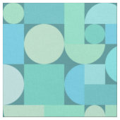 Retro Geometric Art Ocean Turquoise Stoff (Nahaufnahme)