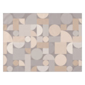 Retro Geometric Art Taupe Tischdecke (Vorderseite (Horizontal))