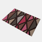 Retro Geometric Art Triangle Black Red Brown Fußmatte (Schrägansicht)