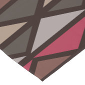Retro Geometric Art Triangle Black Red Brown Kurzer Tischläufer (Ecke)