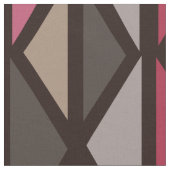 Retro Geometric Art Triangle Black Red Brown Stoff (Nahaufnahme)