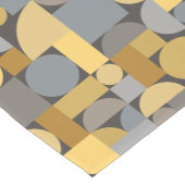 Retro Geometric Art Yellow Gray Kurzer Tischläufer (Ecke)