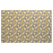Retro Geometric Art Yellow Gray Stoff (Yard (91,4 cm))