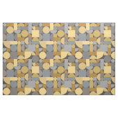Retro Geometric Art Yellow Gray Stoff (Fat Quarter (45,7 x 55,9 cm))