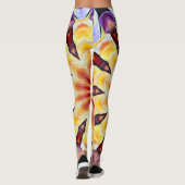 Retro Geometric Artdeco Lebhafte Farben Leggings (Rückseite)