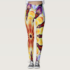Retro Geometric Artdeco Lebhafte Farben Leggings