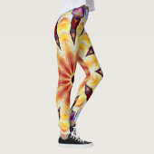 Retro Geometric Artdeco Lebhafte Farben Leggings (Rechts)