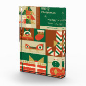 Retro Geometric Christmas Greeting Card – Festive. Fotoblock (Rechts)