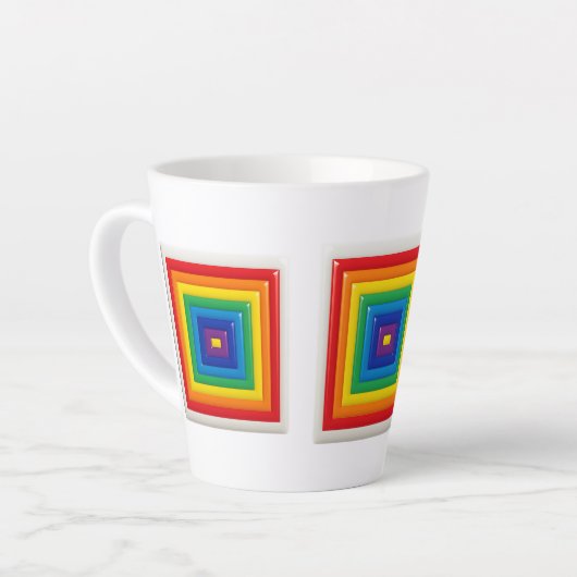 Retro Geometric Color Block Milchtasse (Linke Ecke)