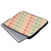 Retro Geometric: Diagonal Vintag Pattern. Laptopschutzhülle (Vorne Knopf)
