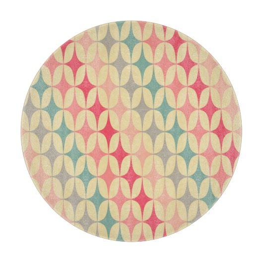 Retro Geometric: Diagonal Vintag Pattern. Schneidebrett (Vorderseite)